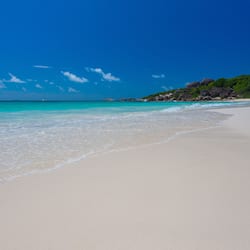 On the beach, white sand