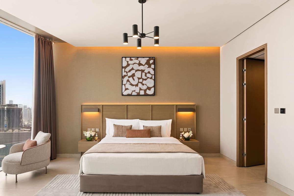 Suite, 2 Bedrooms (Panorama) | Premium bedding, minibar (some free items), in-room safe, desk