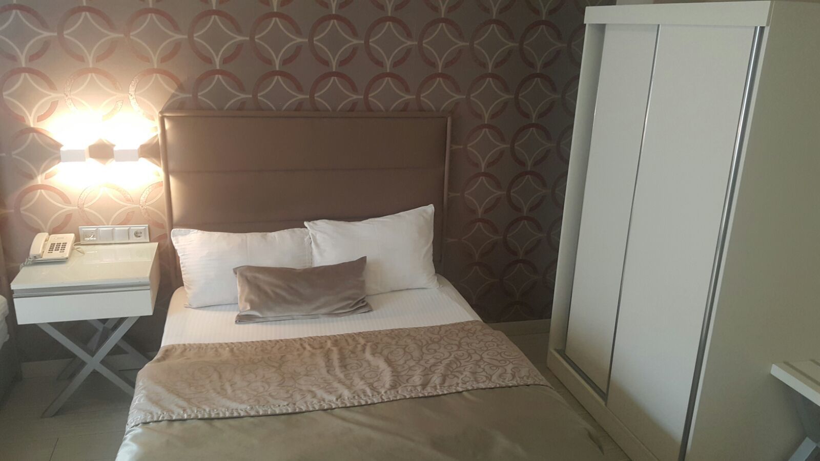 minibar, desk, laptop workspace, soundproofing