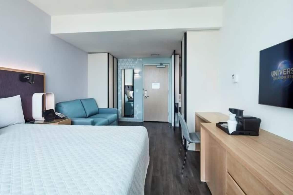 In-room safe, desk, iron/ironing board, free cribs/infant beds