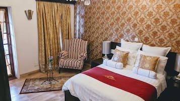 Executive Double Room, Balcony, City View | Premium bedding, minibar, individually furnished, desk