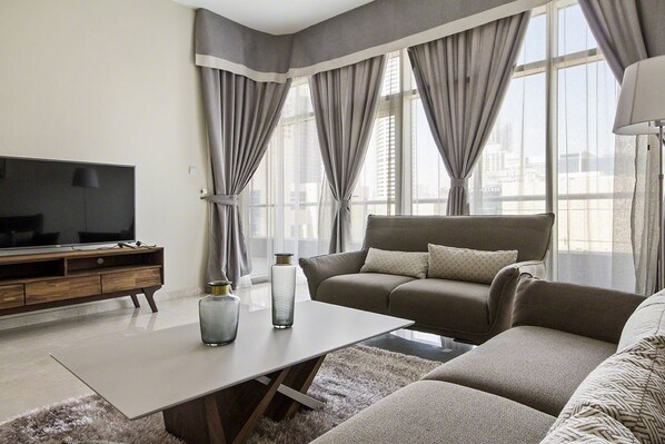 42-inch flat-screen TV with digital channels, LED TV - Bespoke Residences - Bay Square (Dubai)