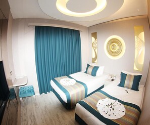 Egyptian cotton sheets, premium bedding, minibar, desk - Nun Otel (Konya)