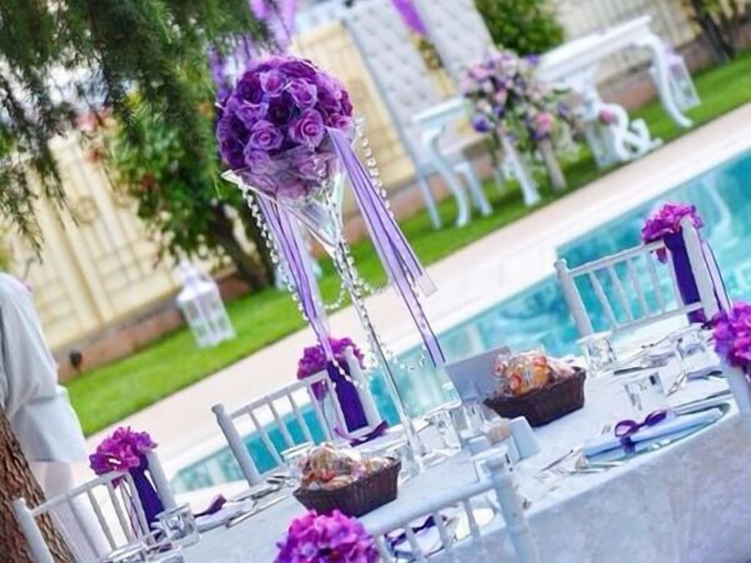 Outdoor wedding area