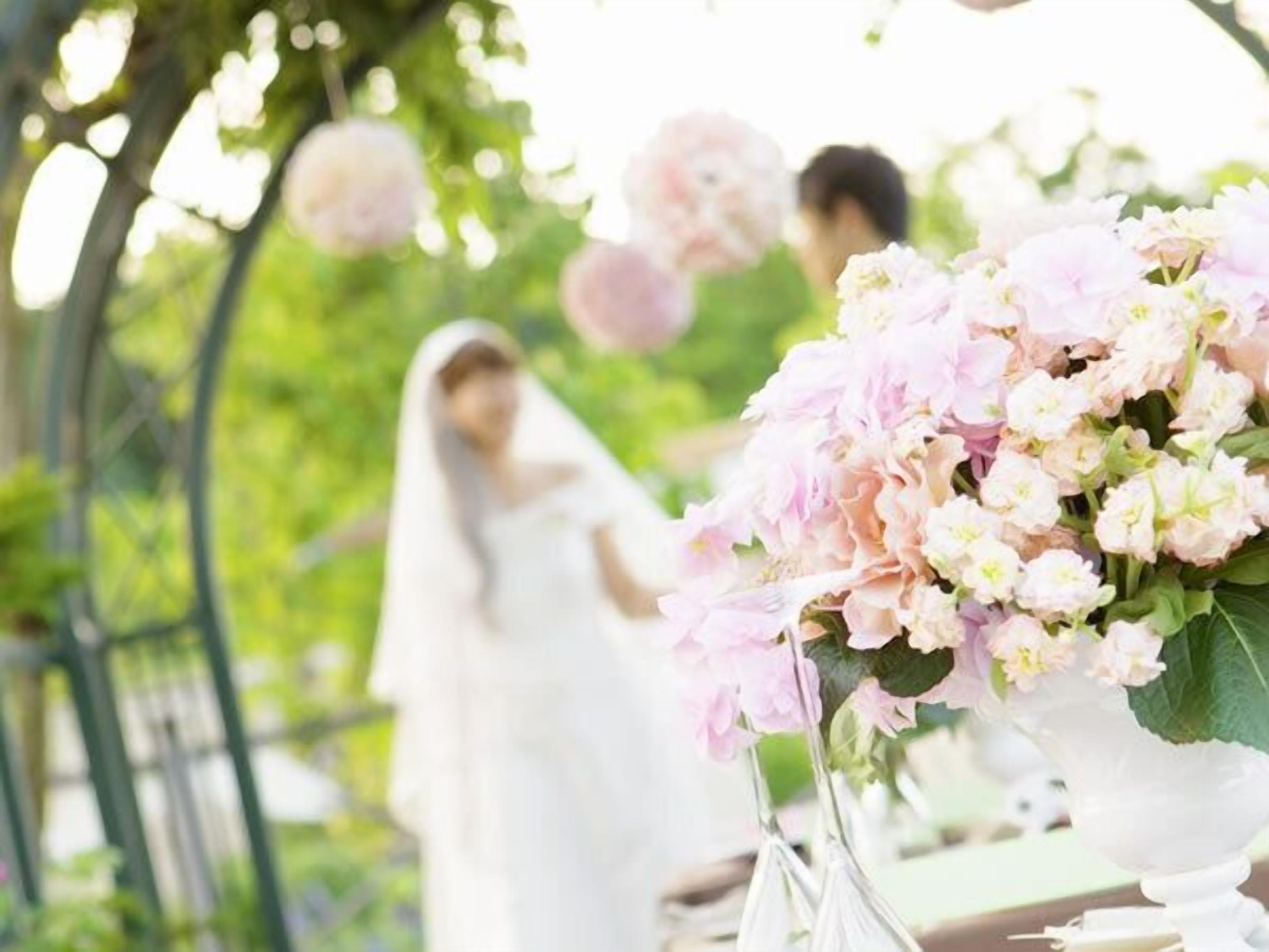 outdoor wedding area
