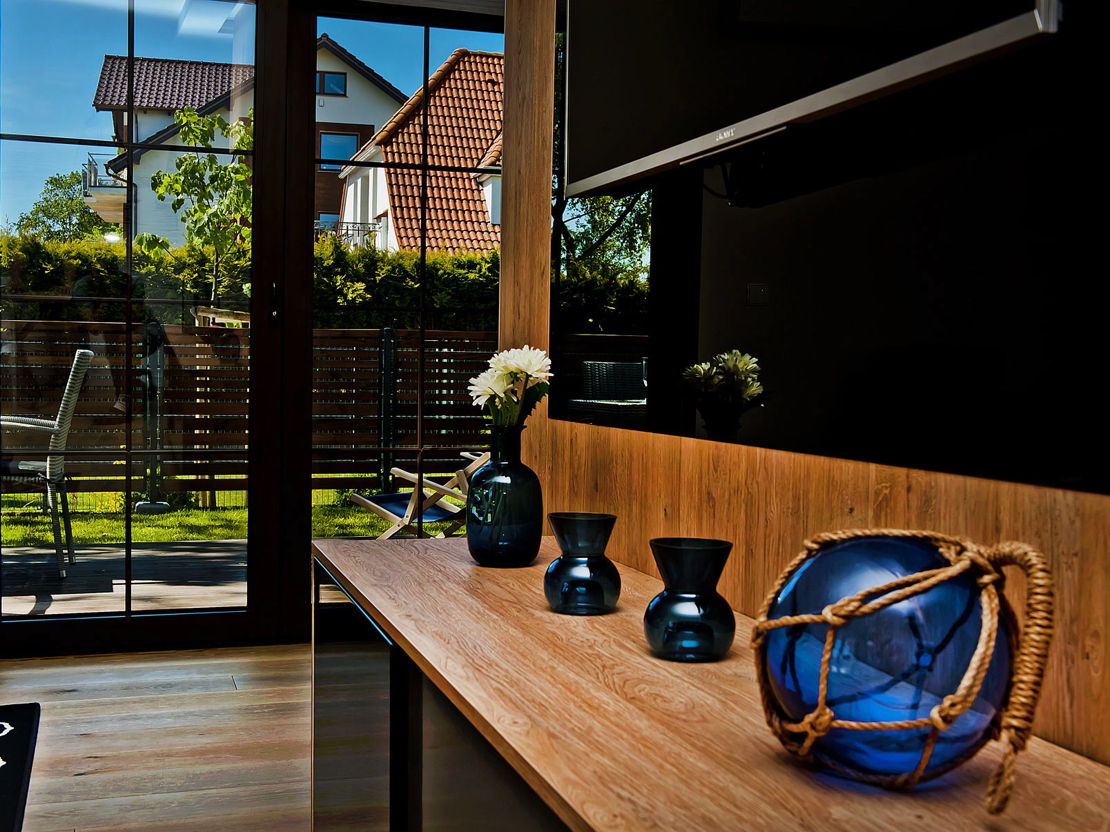 Huoneisto, 1 makuuhuone, terassi (ul. Ogrodowa 136/A1) | Yksityinen keittiö | Täysikokoinen jääkaappi, mikroaaltouuni, uuni, liesi