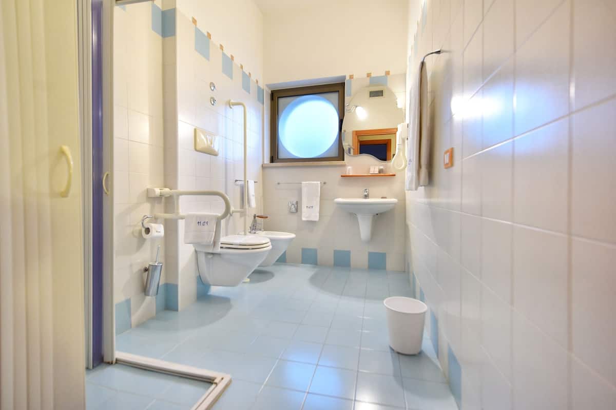 comfort double or twin room | bathroom | shower, free toiletries, hair dryer, bidet