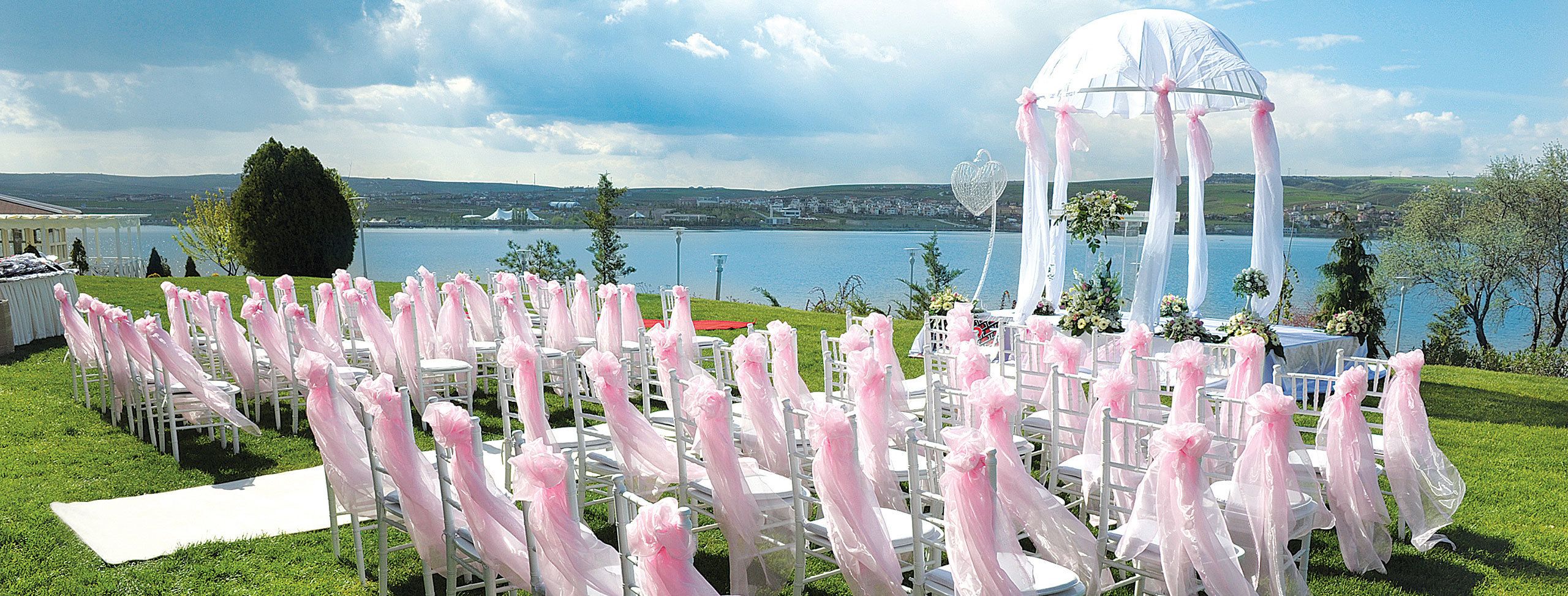outdoor wedding area