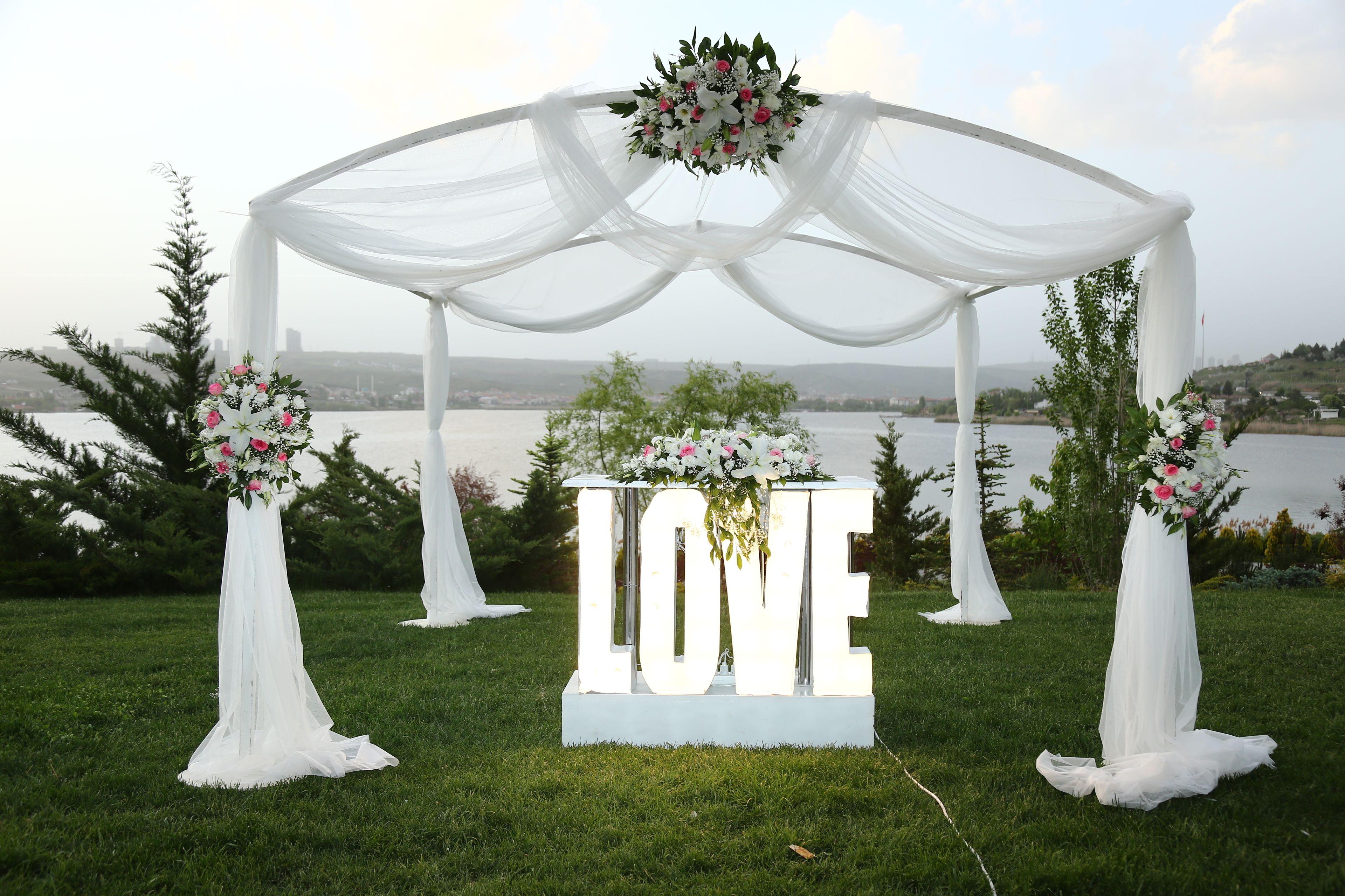 outdoor wedding area