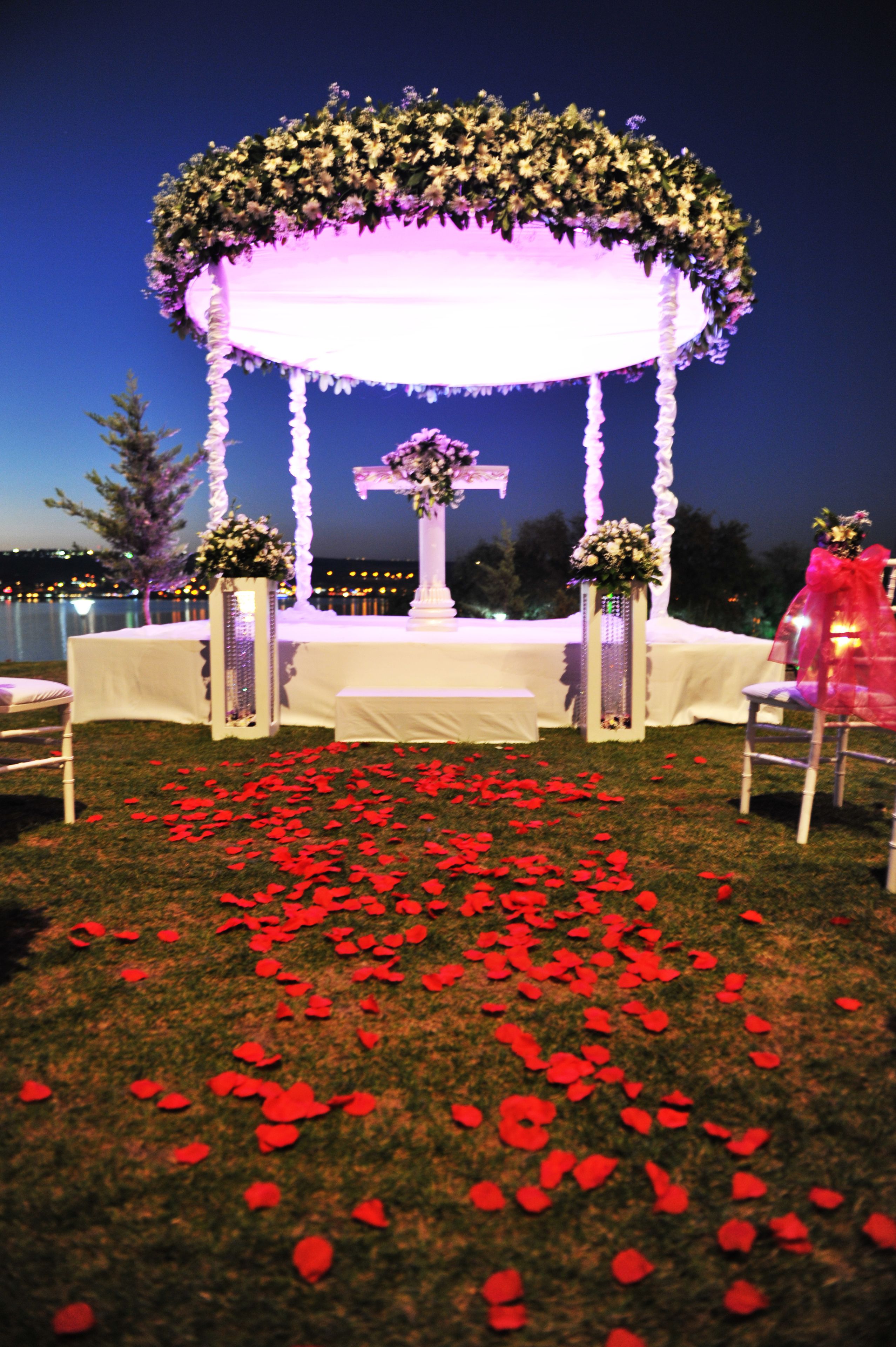 outdoor wedding area