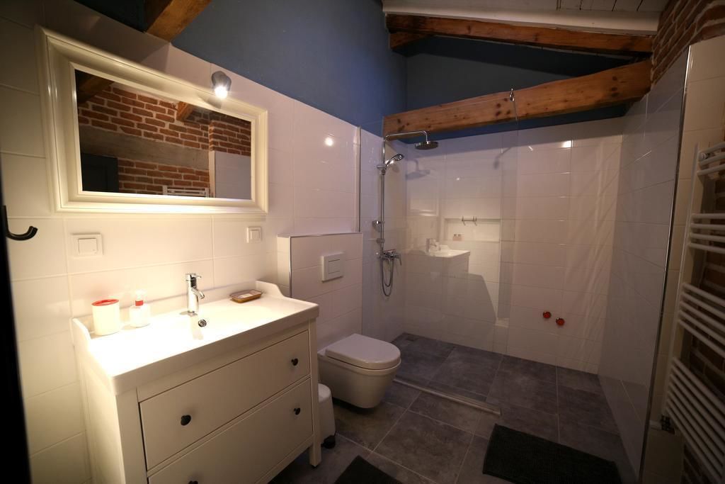 deluxe double room, garden view | bathroom | shower, rainfall showerhead, free toiletries, hair dryer