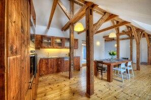 Exclusive Apartment, 1 Bedroom, Terrace, City View | Private kitchen | Full-sized fridge, microwave, stovetop, dishwasher - Residence St. Havel Prague Old Town (Prague)