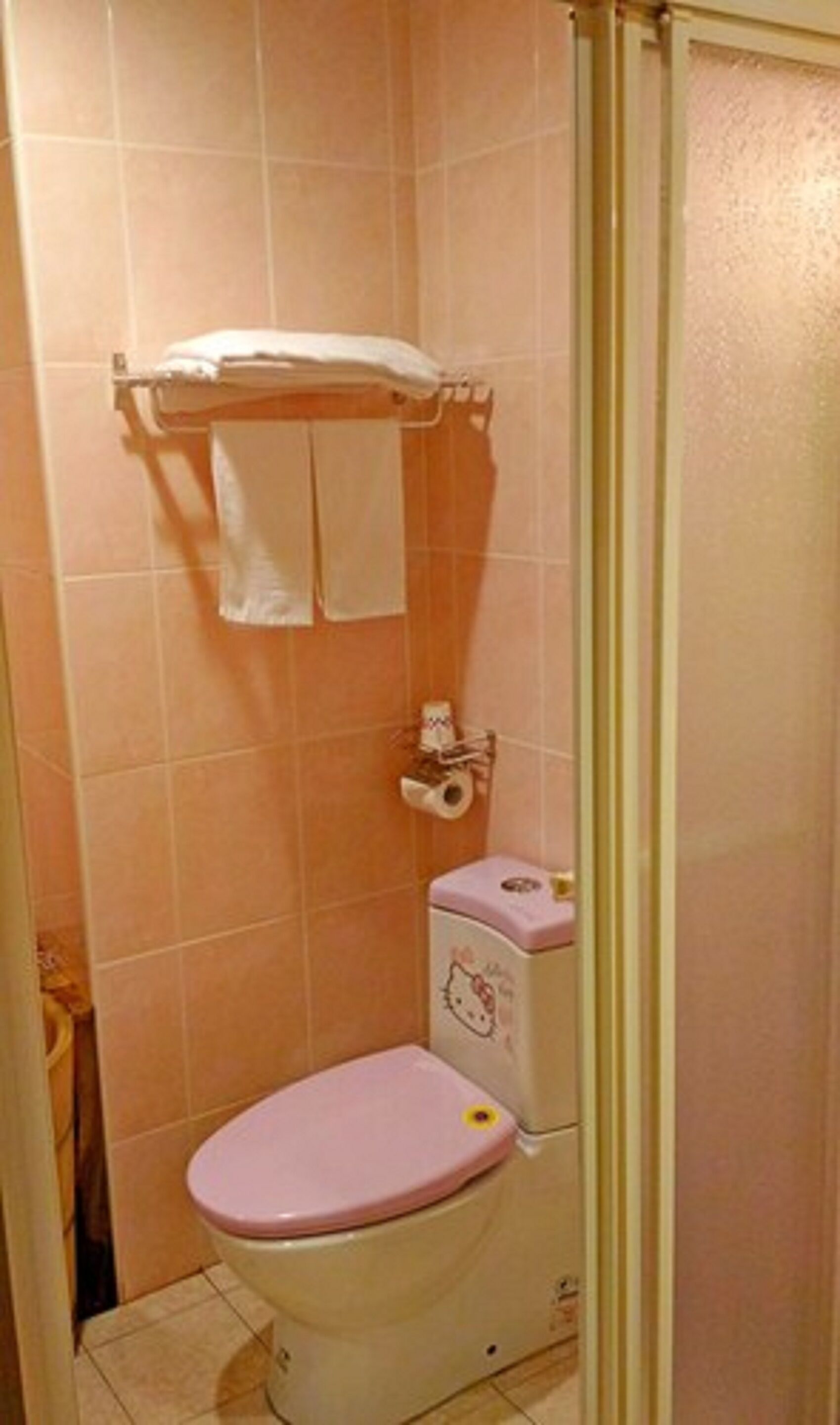 combined shower/bathtub, free toiletries, hair dryer, slippers