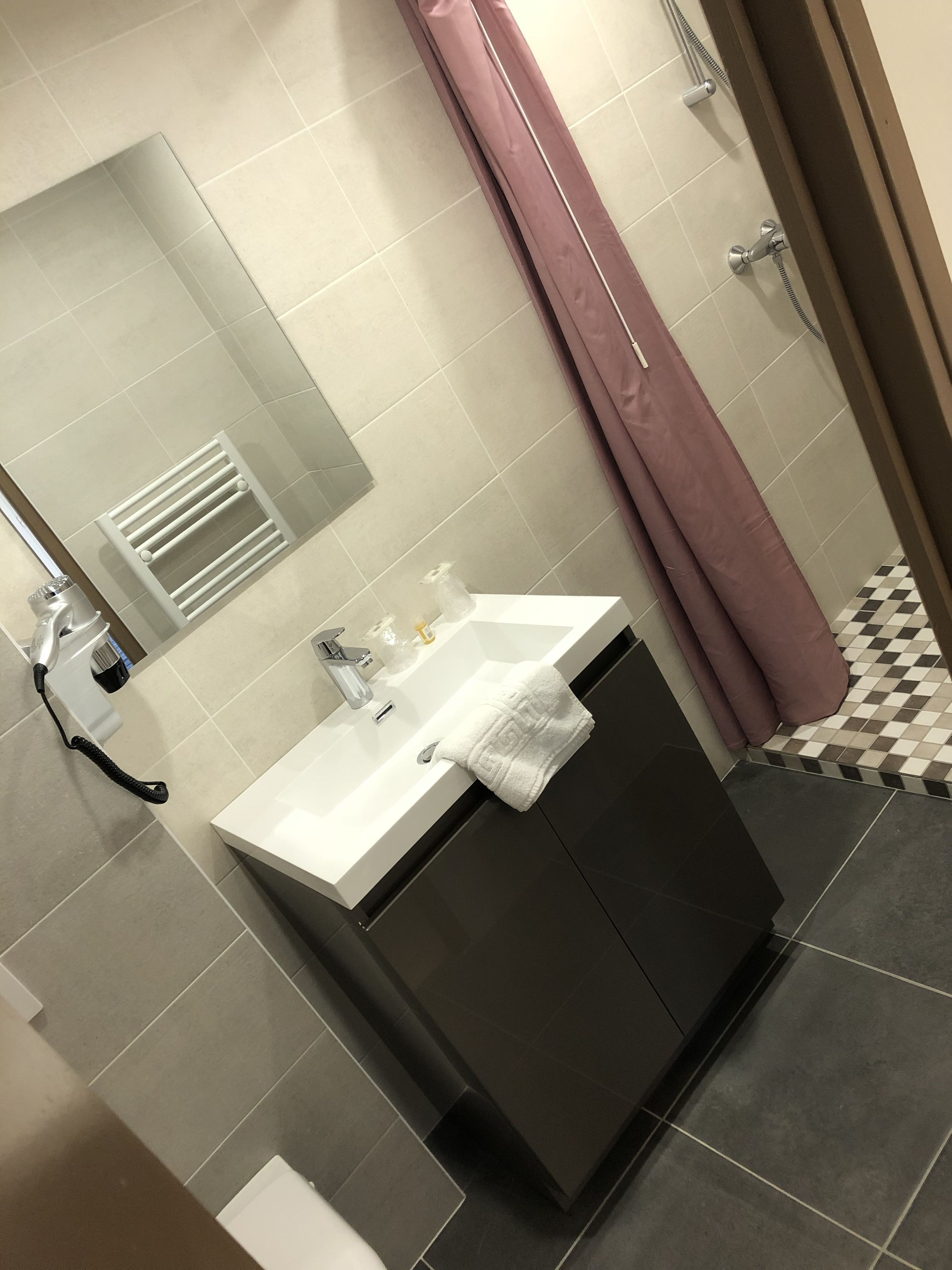 superior triple room, patio, poolside | bathroom | shower, free toiletries, towels