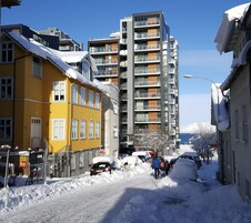 Framhlið gististaðar