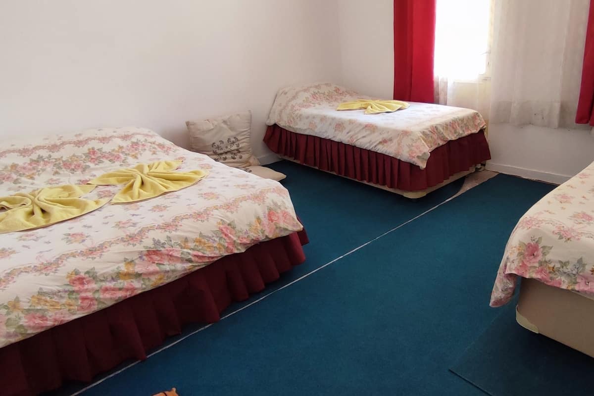 PENSION-1 Double+2 Single Bed(WC&Bathroom Outside) | セーフティボックス (室内)、デスク、アイロン / アイロン台、WiFi (無料)