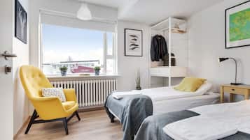 Blackout curtains, soundproofing, cots/infant beds, free WiFi