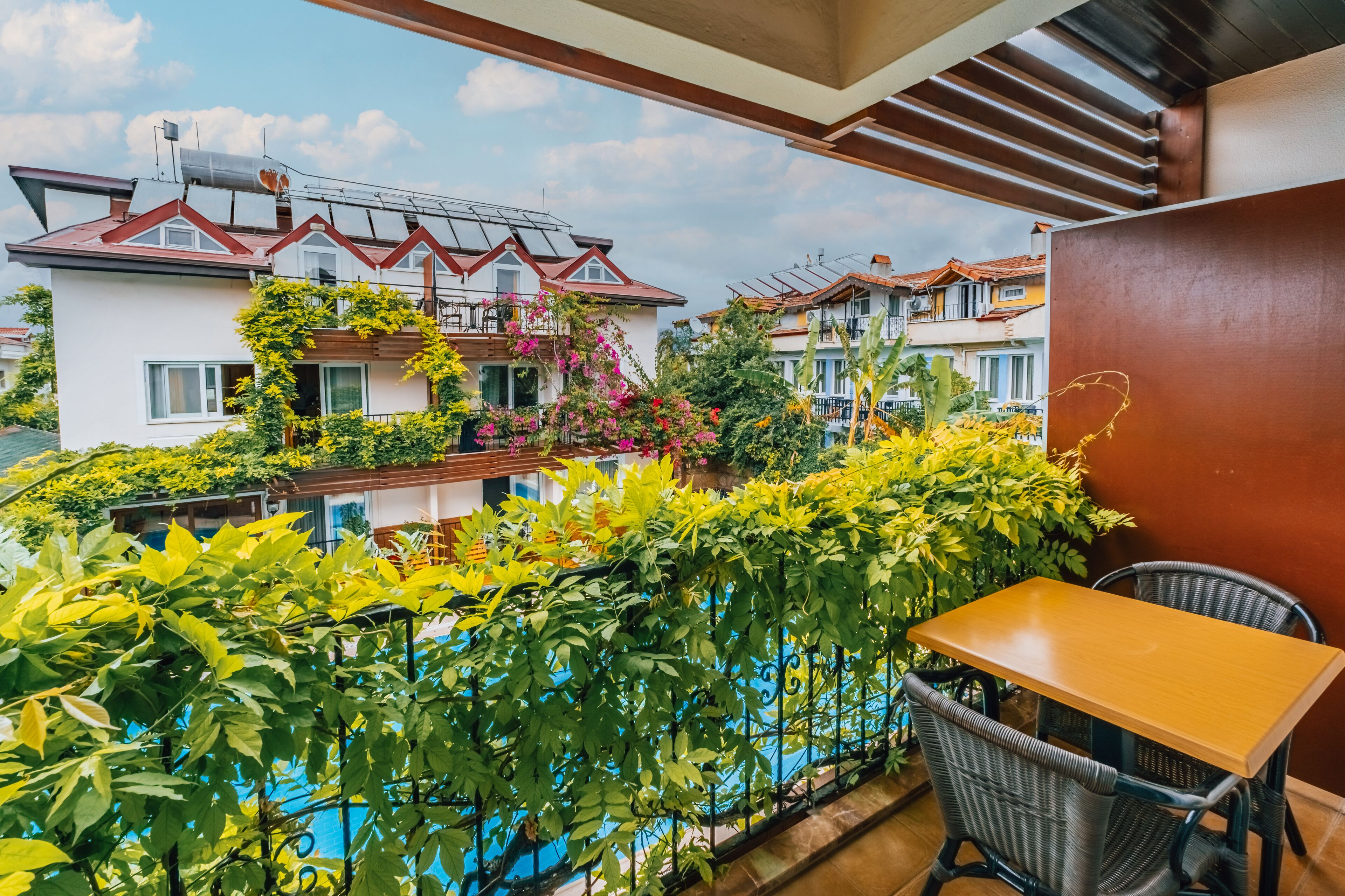 apartment, pool view | balcony view