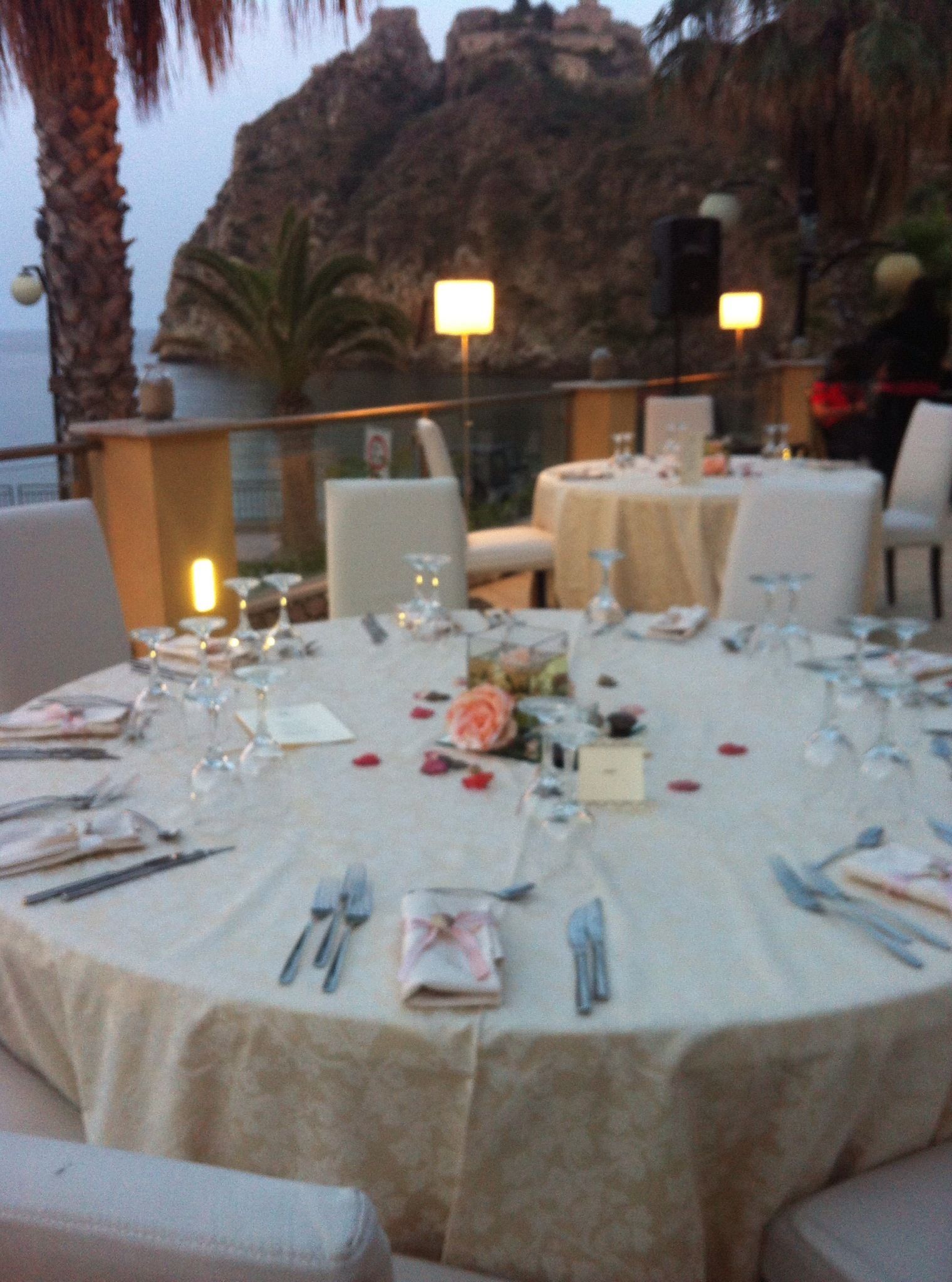 outdoor banquet area