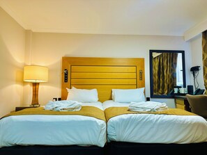 Frette Italian sheets, premium bedding, pillowtop beds, desk - Crown Hotel - Stone (Near Stoke-On-Trent) by OYO (Stone)