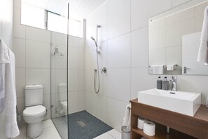 Apartment | Bathroom | Shower, free toiletries, hair dryer, towels