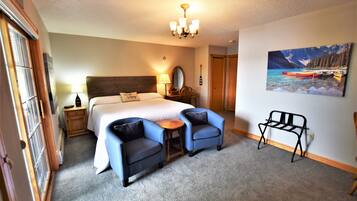 Værelse - 1 kingsize-seng - privat badeværelse - søudsigt | 1 soveværelse, individuelt design, individuel indretning, gratis Wi-Fi