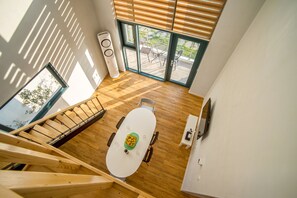 2 Bed Room Loft | Living area | 65-inch flat-screen TV with cable channels, TV - Poema Stay (Jeju City)