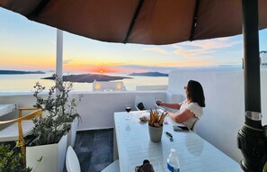 Suite, 2 Bedrooms, Sea View, Sea Facing | Terrace/patio - Akron Cliff Suite (Santorini)