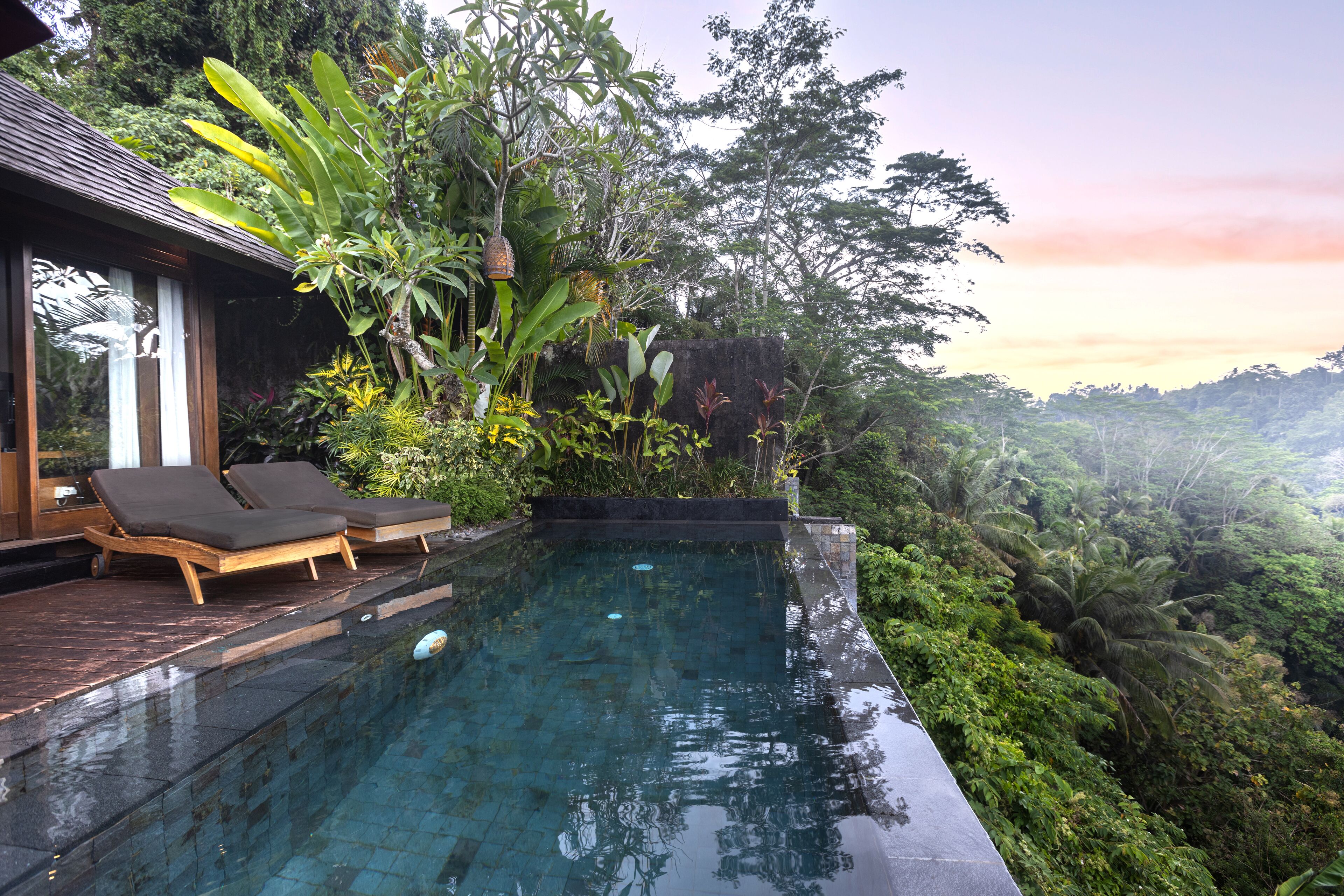 deluxe villa, private pool, river view | view from room