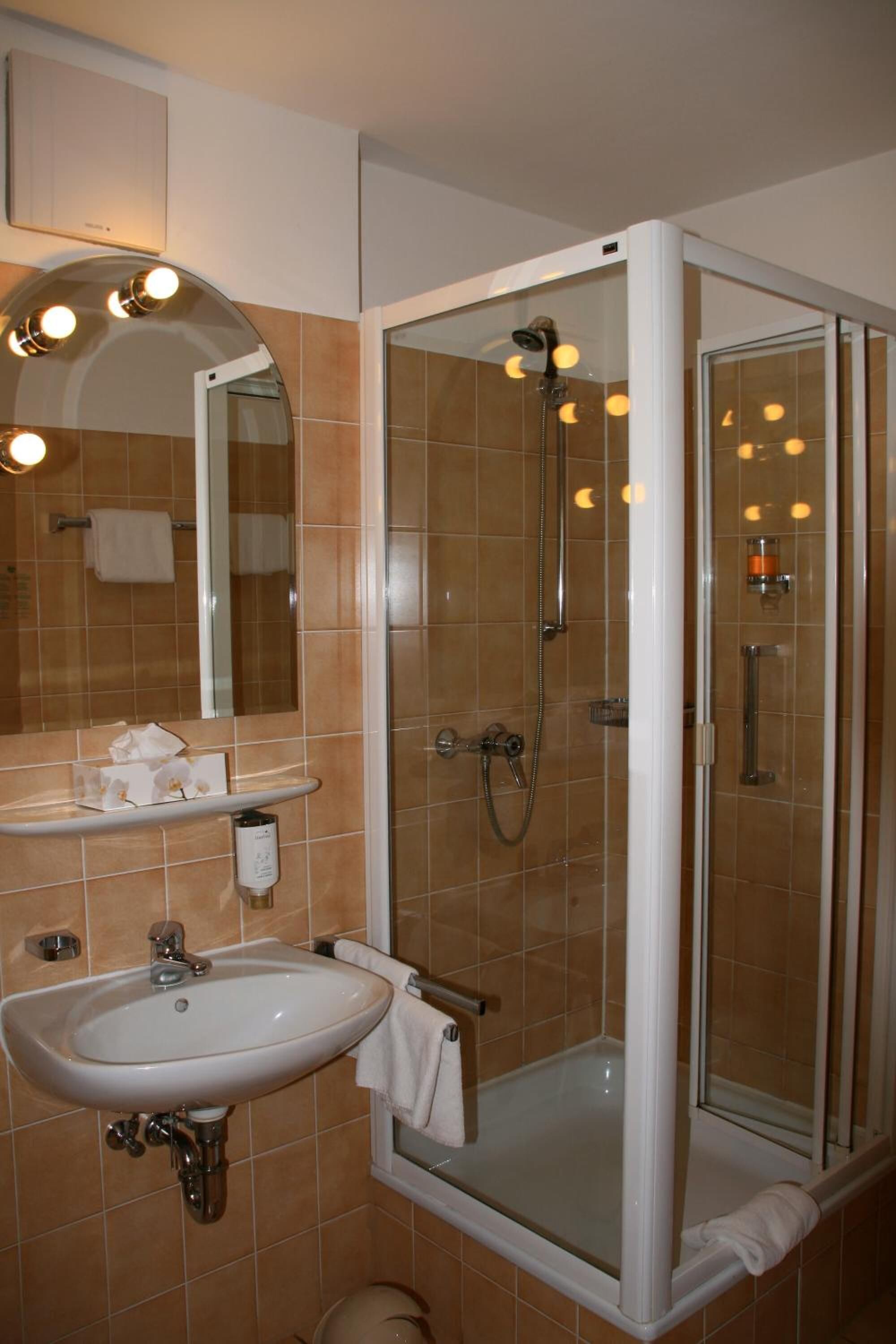 free toiletries, hair dryer, towels