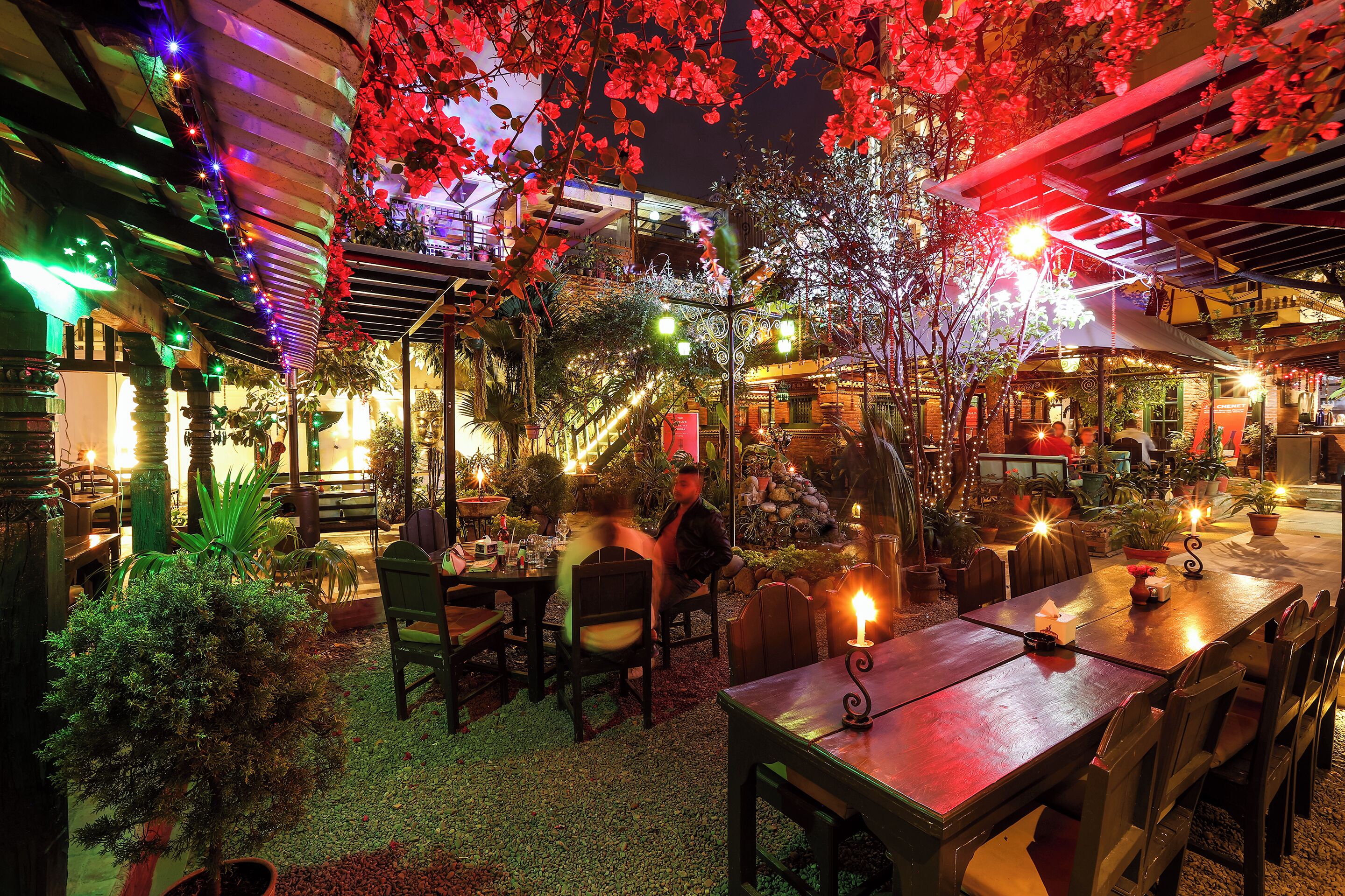 供應早餐、午餐和晚餐，國際料理