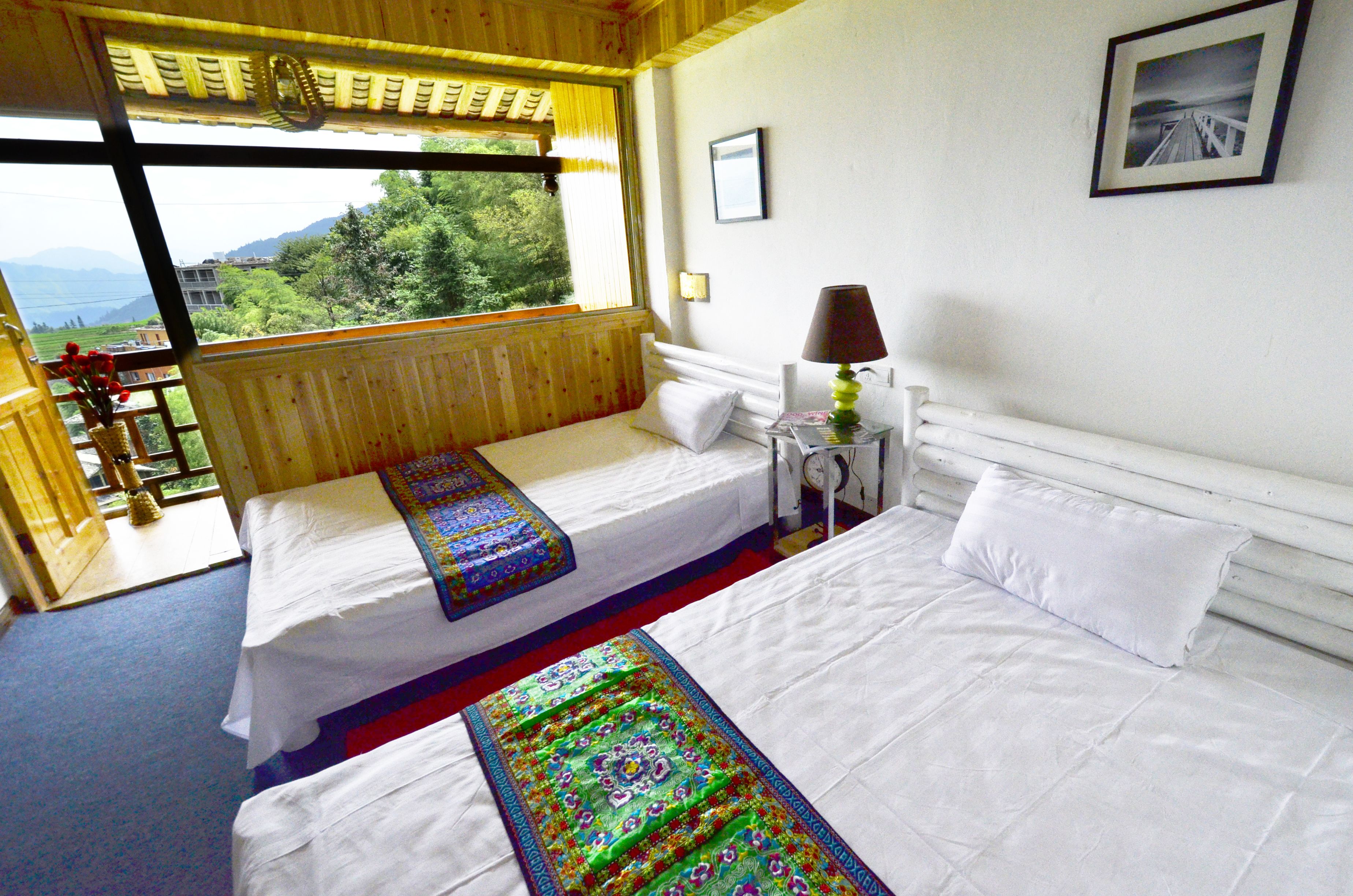 Chambre avec lits jumeaux, balcon