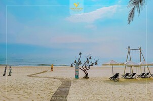 Private beach, white sand