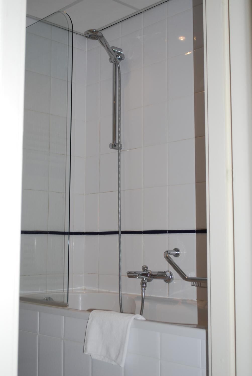 free toiletries, hair dryer, towels