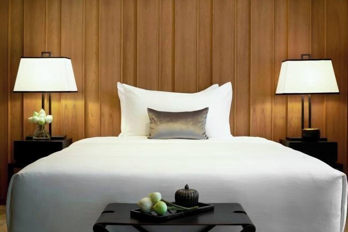 1 chambre, literie de qualité supérieure, couette en duvet d'oie