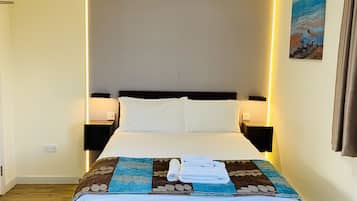 Desk, soundproofing, iron/ironing board, cots/infant beds