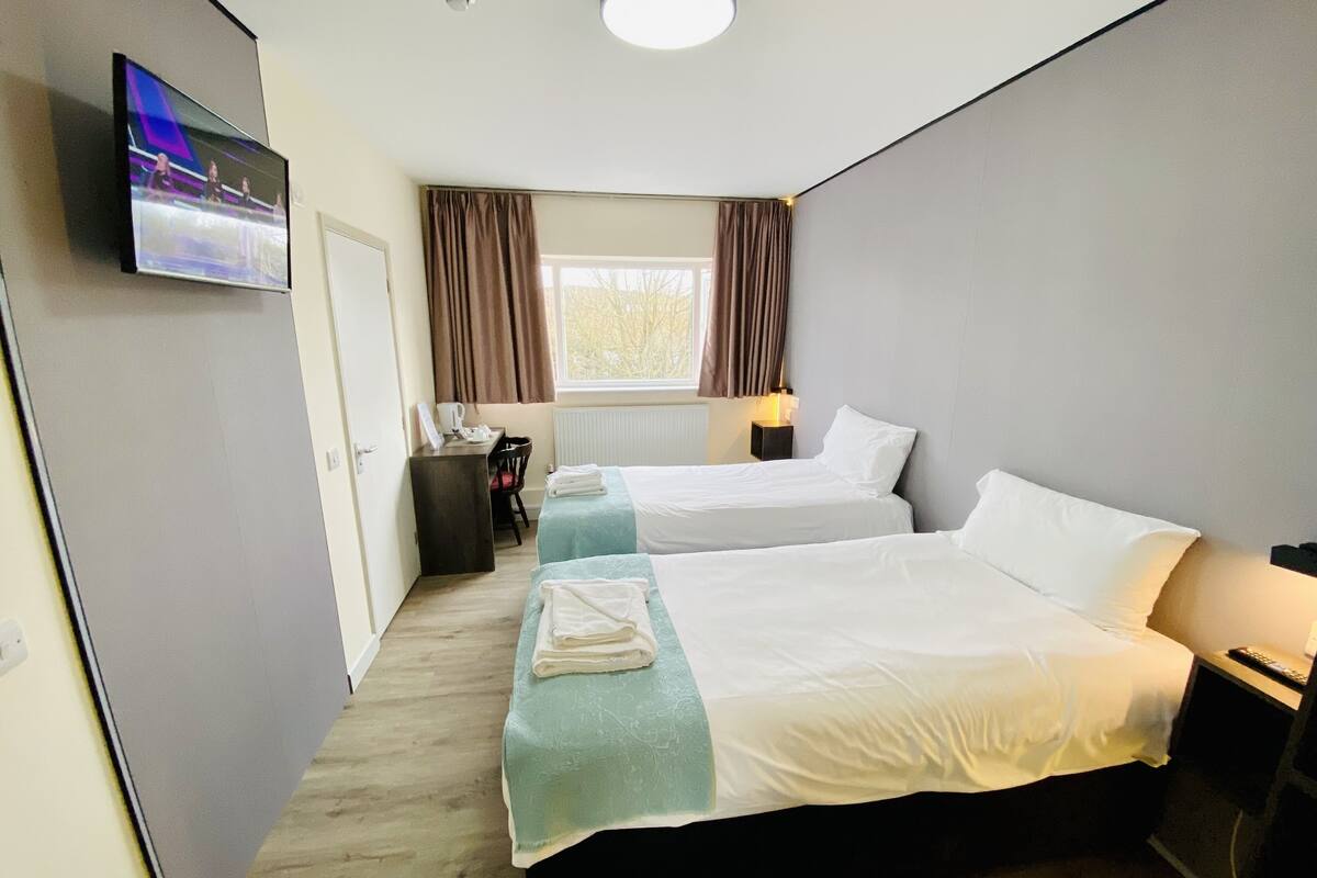 Twin Room | Desk, soundproofing, iron/ironing board (on request), cribs (surcharge)