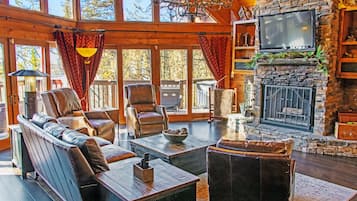 Cabane Familiale, bain à remous, vue lac | 2 chambres, literie de qualité supérieure, fer et planche à repasser