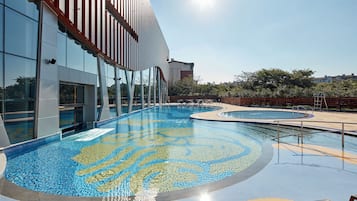Indoor pool, seasonal outdoor pool