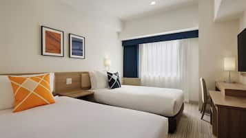 Chambre, 2 lits une place