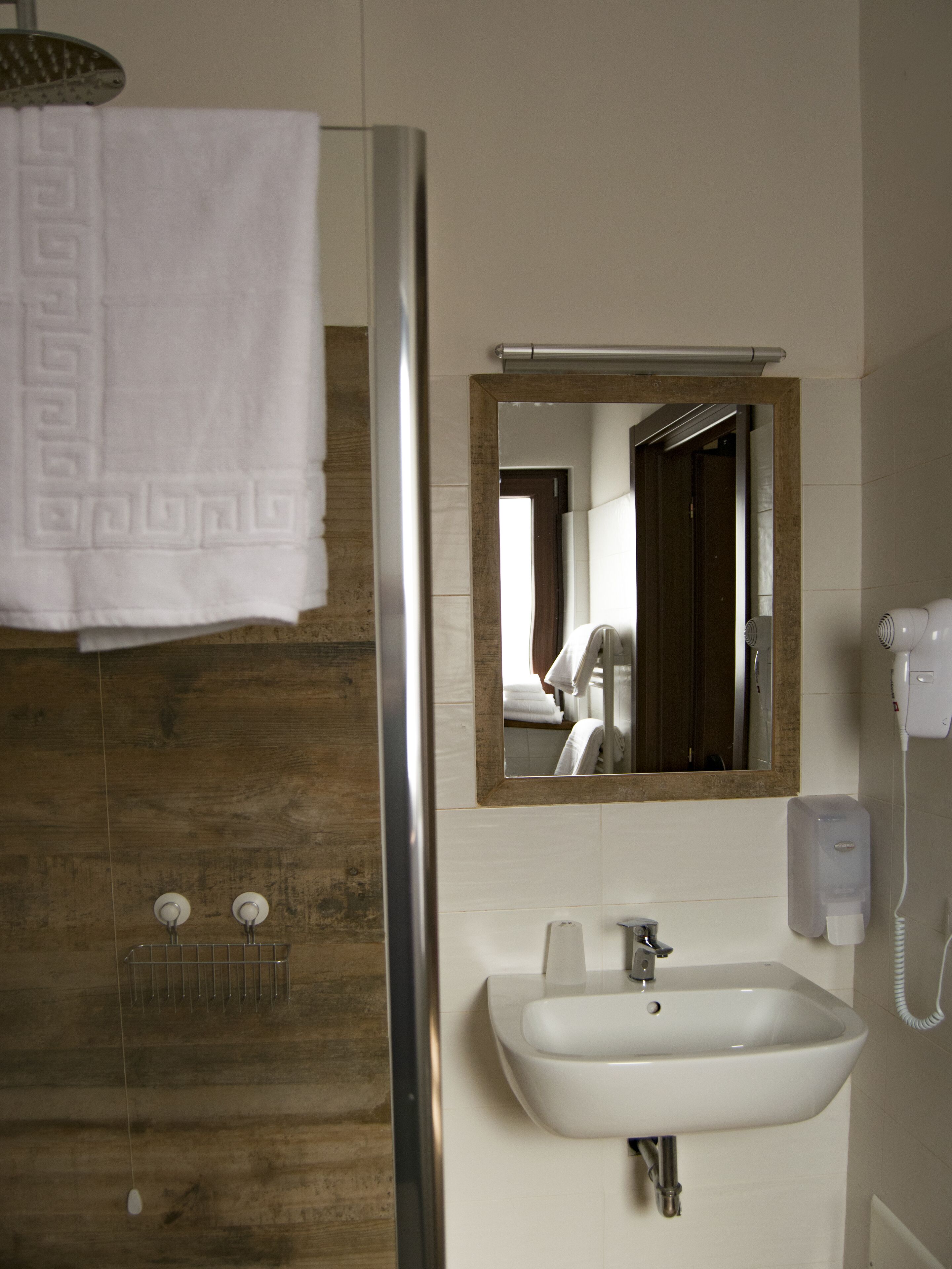 double or twin room | bathroom | shower, rainfall showerhead, free toiletries, hair dryer