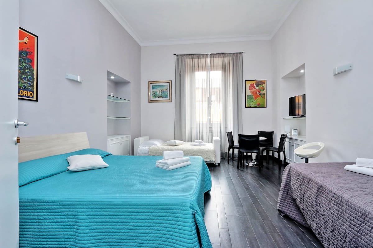 Desk, iron/ironing board (on request), WiFi (free)