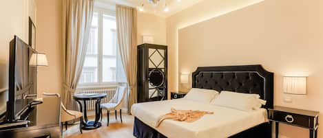 Ropa de cama de alta calidad y minibar