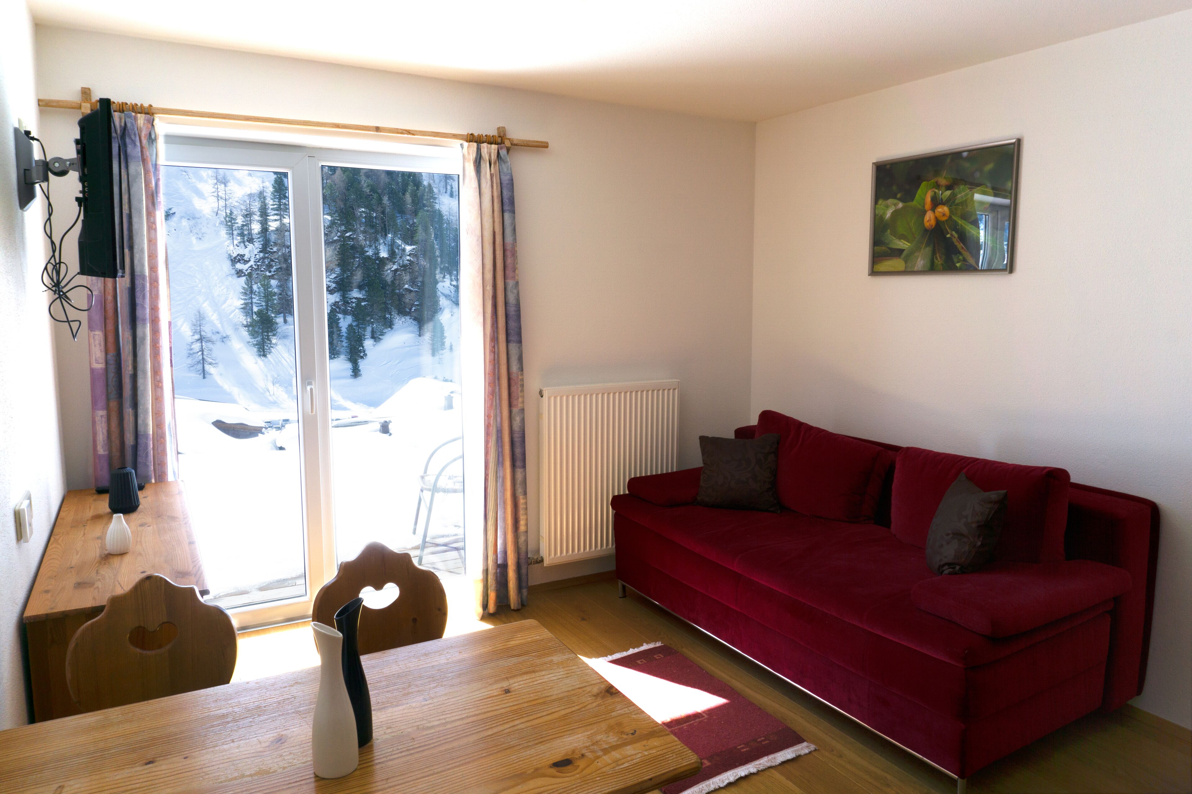 apartment (b) | living area | flat-screen tv