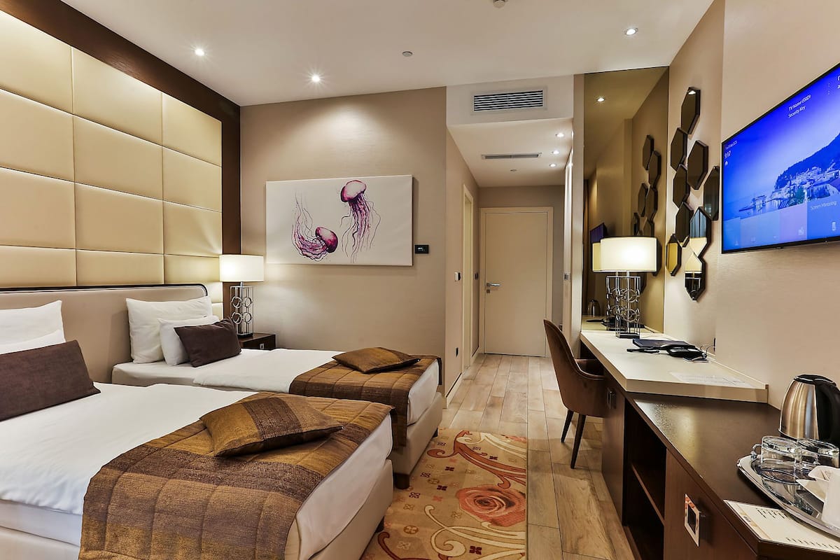 Kamer, 1 twee- of 2 eenpersoonsbedden, balkon, uitzicht op gebergte | Uitzicht vanuit de kamer