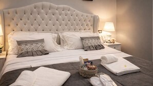 Deluxe kamer (Queen) | Lakens van Egyptisch katoen, luxe beddengoed, donsdekens
