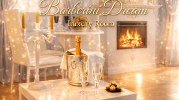 55-inch flat-screen TV with digital channels, TV, fireplace