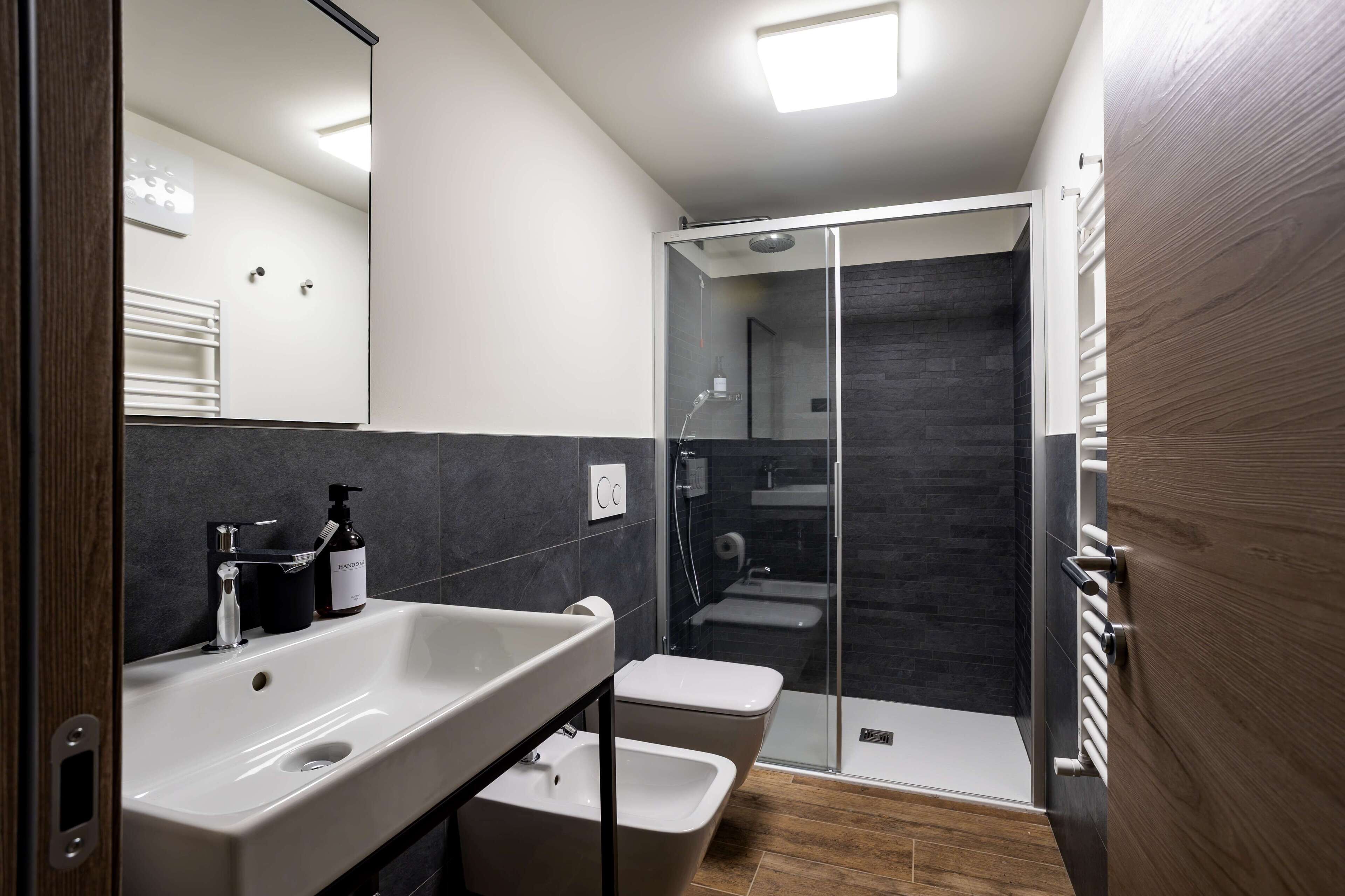 free toiletries, hair dryer, bathrobes, bidet