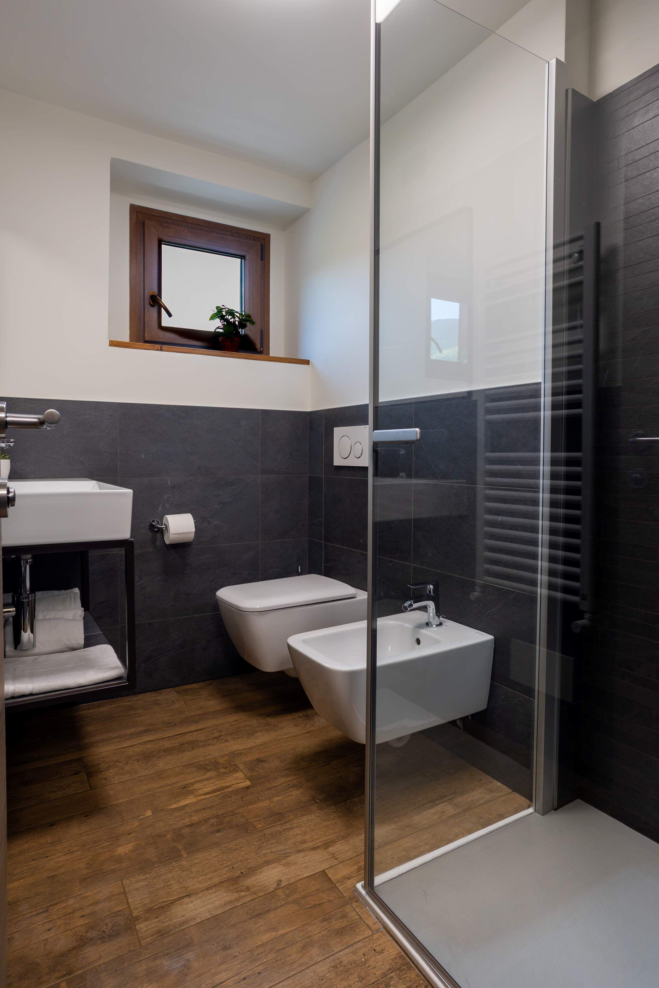 free toiletries, hair dryer, bathrobes, bidet