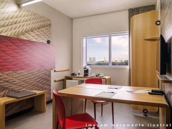 1 slaapkamer, een bureau, verduisterende gordijnen, gratis wifi